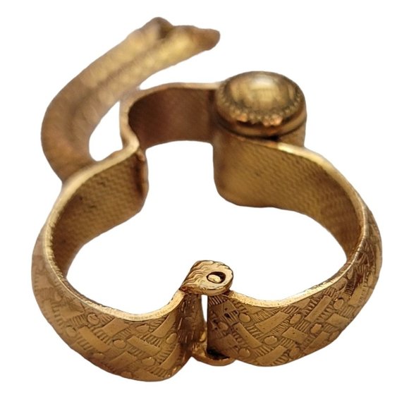 Gold Tone Vintage Ornate Ladies Glove Clip, Clamp E456 - Picture 5 of 8